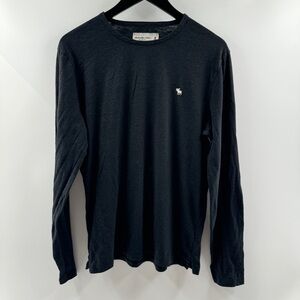 Abercrombie & Fitch Soft A&F Long Sleeve Tee Charcoal Grey Heather Men's